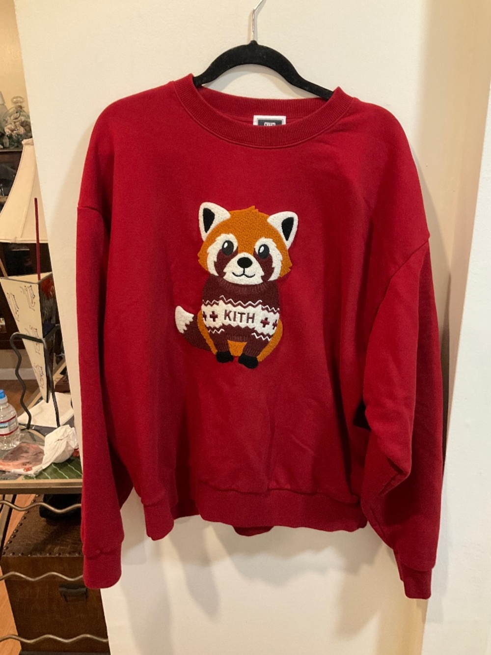 EUC Kith Kithmas Red Panda Nelson Sweatshirt Size Large